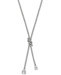 Arabella Cubic Zirconia Lariat Necklace in Sterling Silver