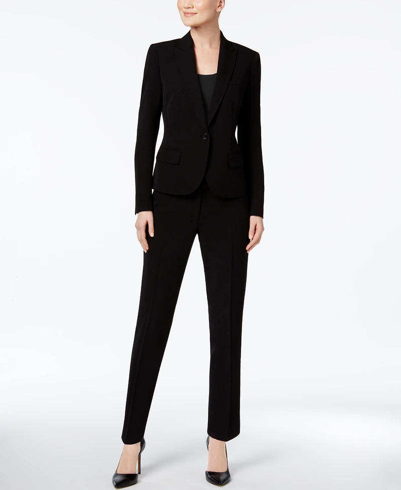 Anne Klein Petite Executive Collection Single-Button Pantsuit, Created for Macy's