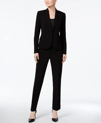 Anne Klein Petite Executive Collection Single-Button Pantsuit, Created for Macy's