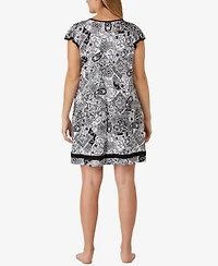 Ellen Tracy Plus Yours to Love Short Sleeves Nightgown