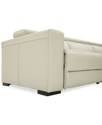 Nevio 6-pc Leather "L" Shaped Sectional Sofa with Power Recliners and Articulating Headrests
