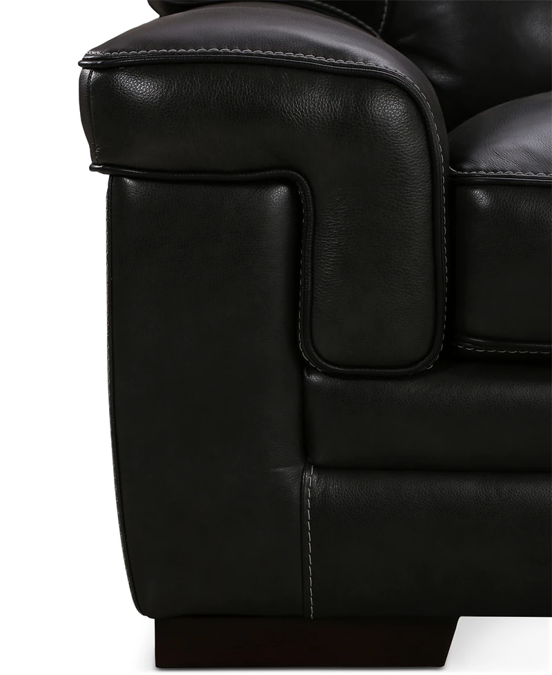 Myars 91" Leather Sofa, Created for Macy's