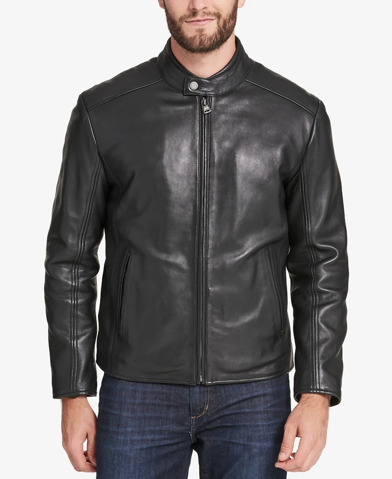 Marc New York Men's Leather Moto Jacket, Created for Macy's