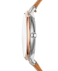 Fossil Women's Jacqueline Brown Leather Strap Watch 36mm