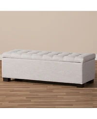 Roanoke Grid-Tufting Storage Ottoman Bench