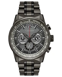 Citizen Eco-Drive Men's Chronograph Nighthawk Gray Stainless Steel Bracelet Watch 43mm