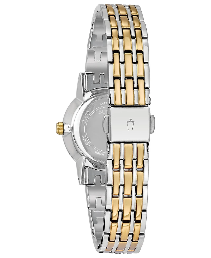 Bulova Women's Diamond Accent Two-Tone Stainless Steel Bracelet Watch 30mm 98P115