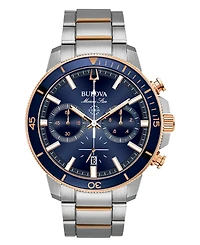 Bulova Men's Chronograph Marine Star Two-Tone Stainless Steel Bracelet Watch 45mm