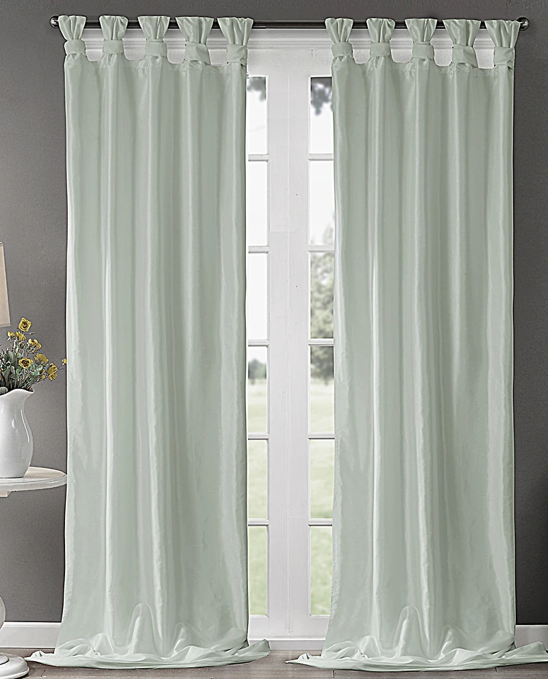 Madison Park Emilia Twist Tab Lined Window Curtain Panel, Single with Privacy Lining for Bedroom and Living Room, 108 inch length Curta