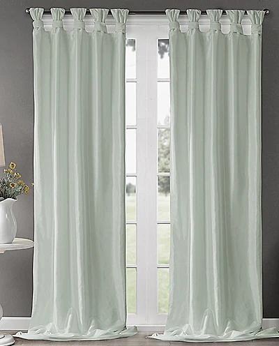 Madison Park Emilia Twist Tab Lined Window Curtain Panel, Single with Privacy Lining for Bedroom and Living Room, 108 inch length Curta