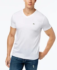Men's Lacoste Classic V-Neck Soft Pima Cotton Tee Shirt - HBP