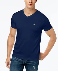 Men's Lacoste Classic V-Neck Soft Pima Cotton Tee Shirt