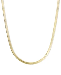 20" Flat Herringbone Chain Necklace (1-1/4mm) in 14k Gold