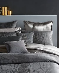 Closeout Donna Karan Home Moonscape Reversible Textured Jacquard Duvet Covers