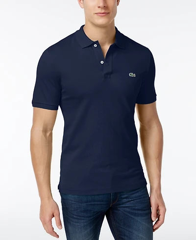 Lacoste Men's Slim Fit Short Sleeve Ribbed Polo Shirt