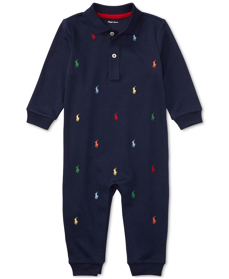 Polo Ralph Lauren Baby Boys Schiffli Cotton Coverall