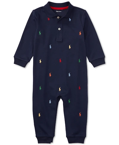 Polo Ralph Lauren Baby Boys Schiffli Cotton Coverall