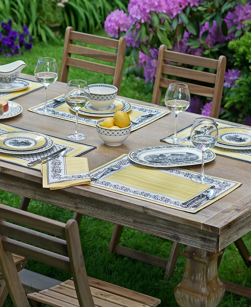 Villeroy and Boch Audun Cotton Fabric Reversible Set of 4 Placemats, Set of 4