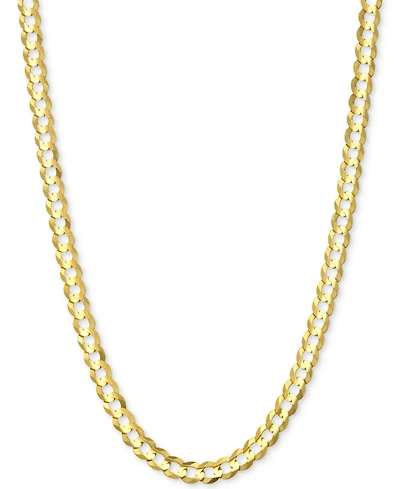 20" Open Curb Link Chain Necklace (3-5/8mm) in Solid 14k Gold