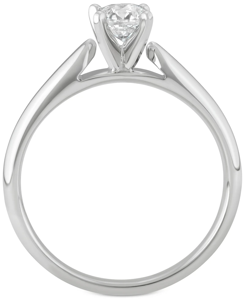 Macy's Star Signature Diamond Solitaire Engagement Ring (1/2 ct. t.w.) in 14k White or Yellow Gold