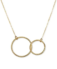 Interlocking Circle Pendant Necklace in 10k Gold