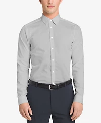 Calvin Klein Steel Men's Slim-Fit Non-Iron Herringbone Dress Shirt