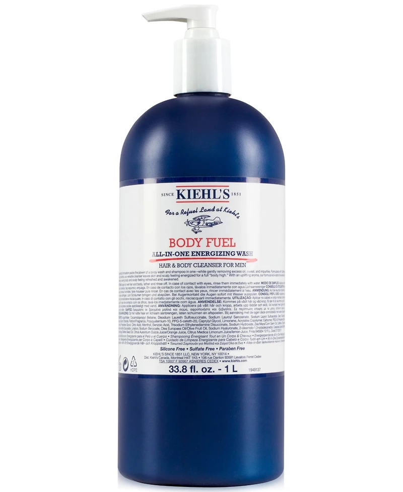 Kiehl's Since 1851 Body Fuel All-In-One Energizing Wash, 33.8 fl. oz.