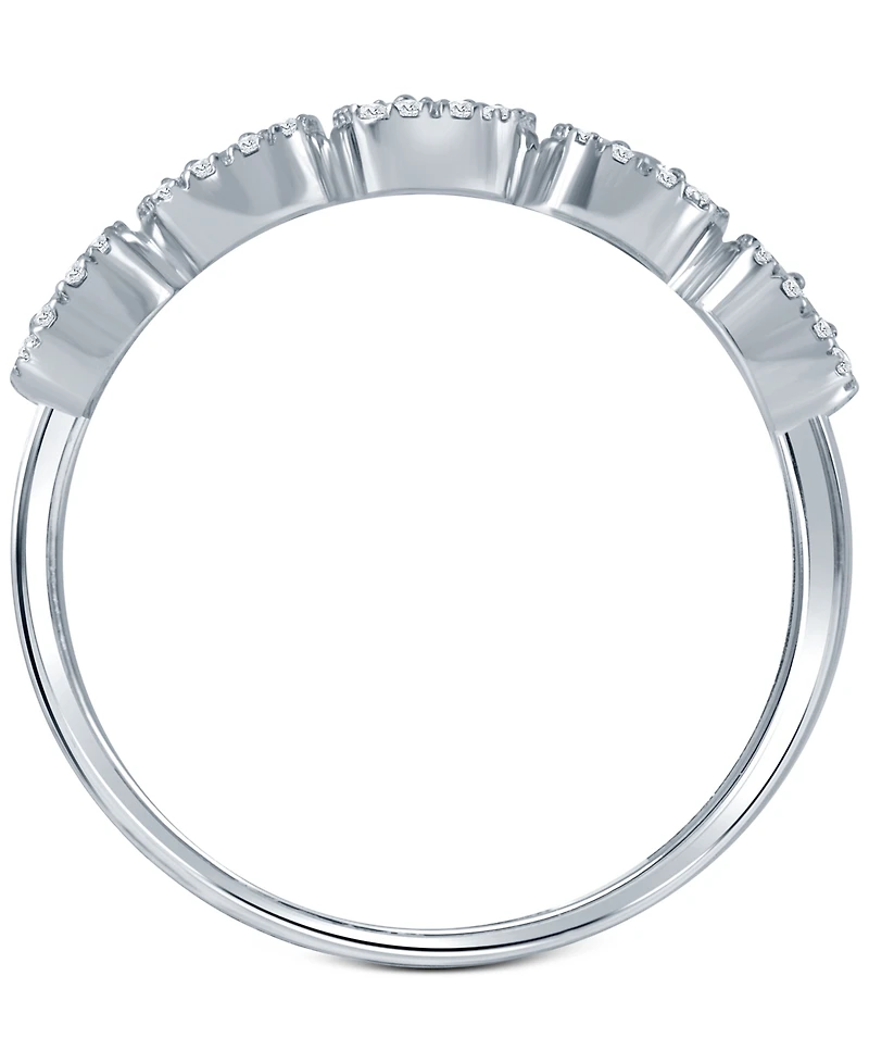 Diamond Halo Cluster Ring (1/4 ct. t.w.) 10k Yellow, White or Rose Gold