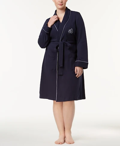 Lauren Ralph Lauren Women's Plus Size Shawl-Collar Robe