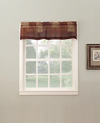 Eden Inspirational Patchwork Semi-Sheer Rod Pocket Kitchen Curtain Valance