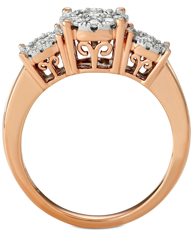 Diamond Three Stone Engagement Ring (3/4 ct. t.w.) 14k White, Yellow or Rose Gold