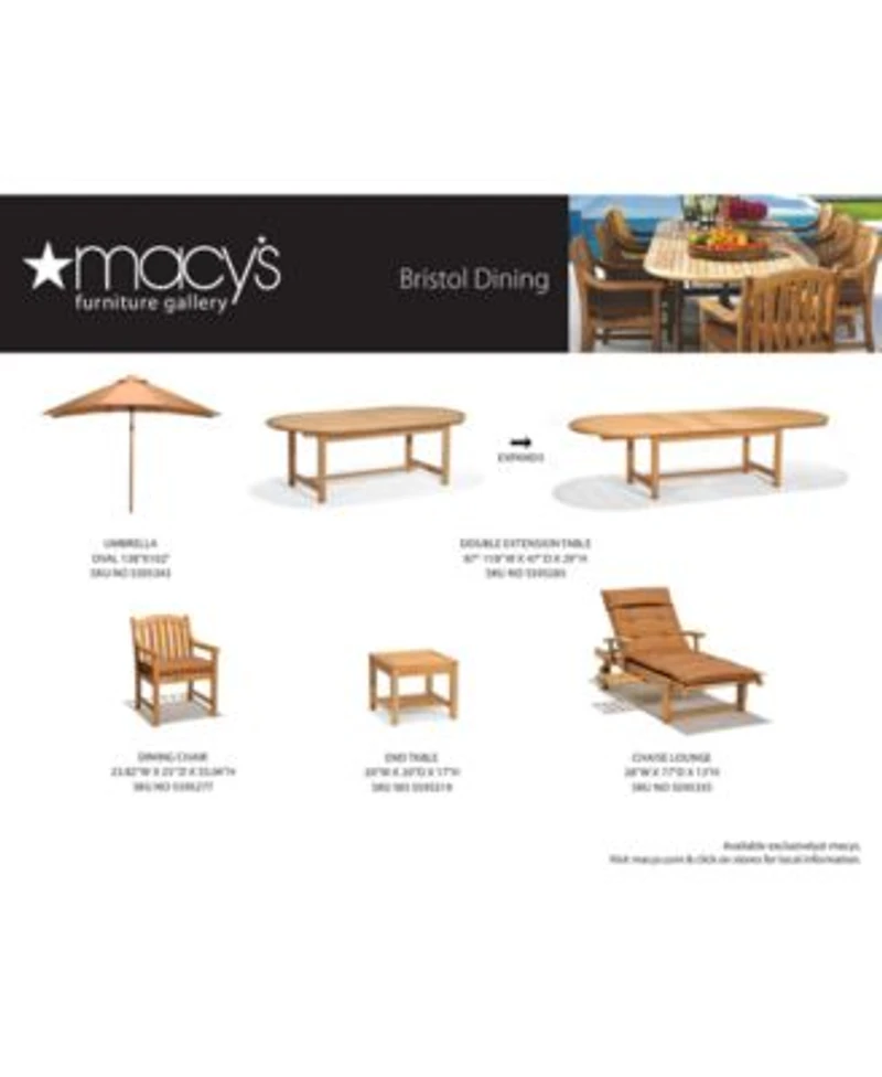 Bristol Teak Outdoor Dining Collection Created For Macys Created For Macys