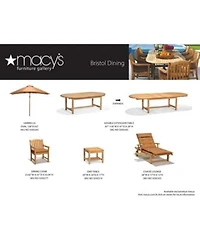 Bristol Teak Outdoor Dining Collection Created For Macys Created For Macys