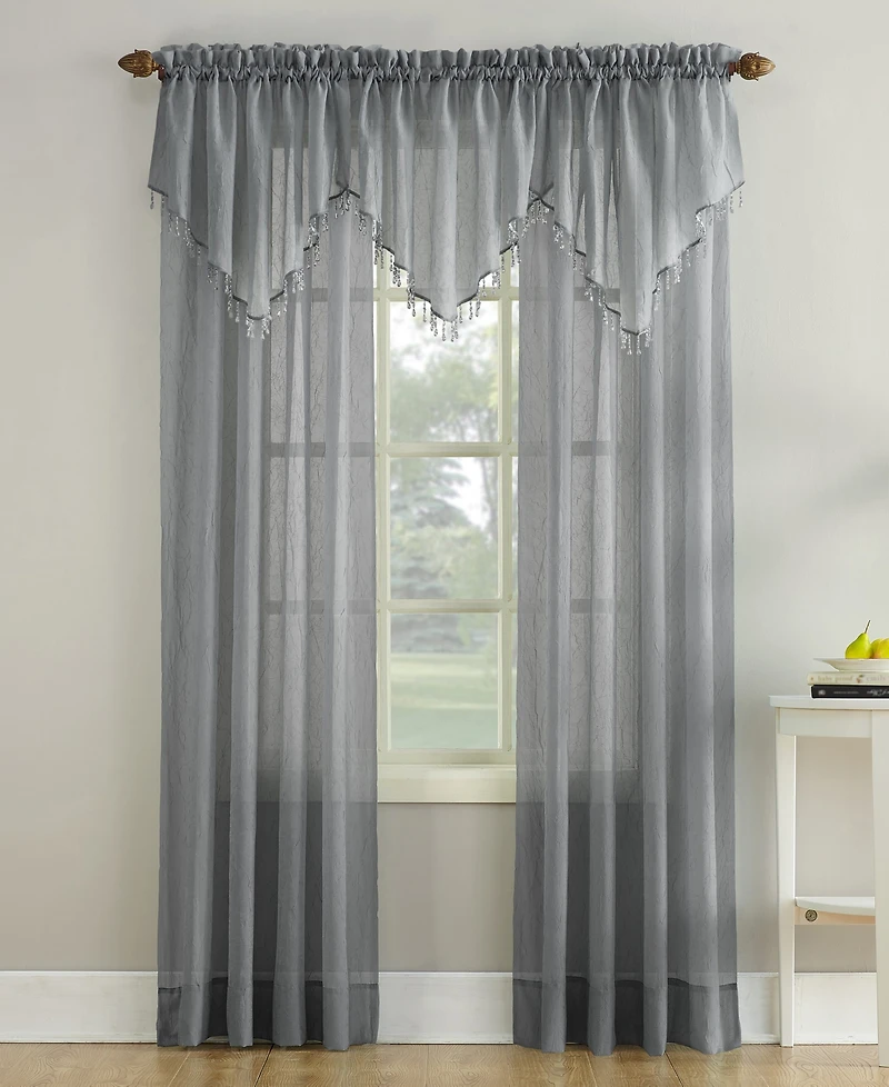 Crushed Sheer Voile Rod Pocket Curtain Panel