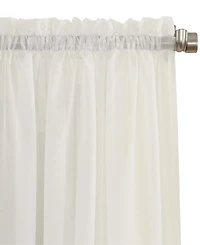 Crushed Sheer Voile Rod Pocket Curtain Panel