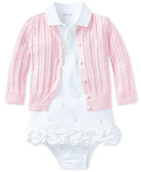 Polo Ralph Lauren Baby Girls Ruffled Pony Printed Dress