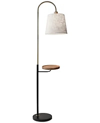 Adesso Jeffrey Shelf Floor Lamp with Usb Port
