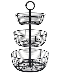Gourmet Basics By Mikasa Round Wrap 3-Tier Basket