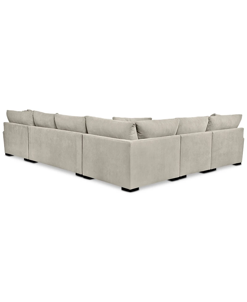 Closeout! Rhyder 5-Pc. Fabric Sectional Sofa with Apartment Sofa, Created for Macy's
