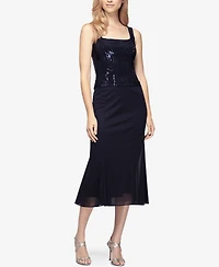 Alex Evenings Petite Sequined Midi Dress and Jacket
