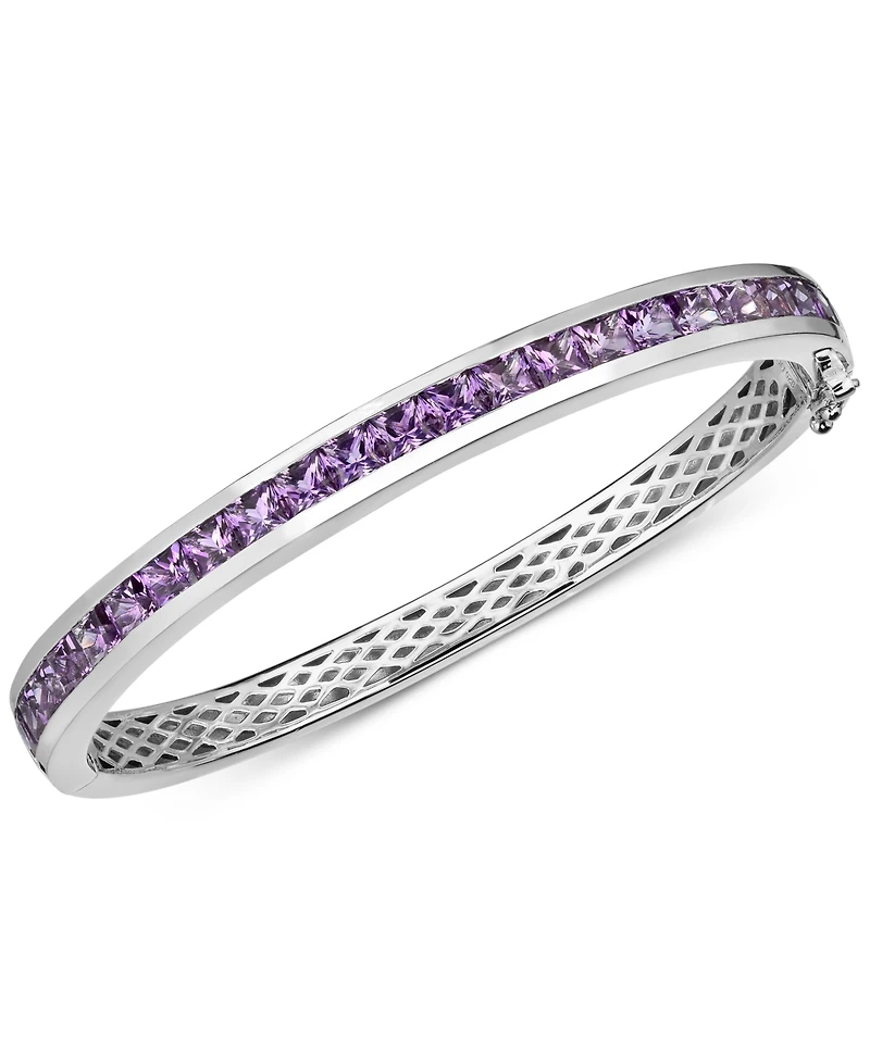 Gemstone Bangle Bracelet (8 ct. t.w.) Sterling Silver