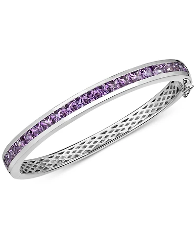 Gemstone Bangle Bracelet (8 ct. t.w.) Sterling Silver