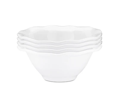 Q Squared Ruffle Melamine Round Dip Bowls, Set of 4