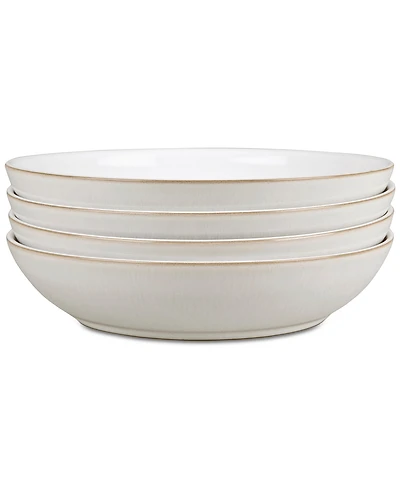 Natural Canvas Pasta Bowls, Set of 4