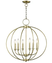 Livex Milania 6- Light Metal Chandelier