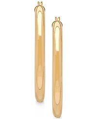 Polished Hoop Earrings in 14k Gold, 1 1/2 inch