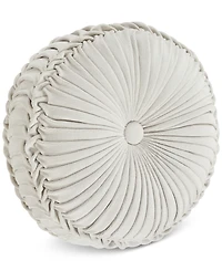 J Queen New York Giovani Tufted Decorative Pillow, 15" Round