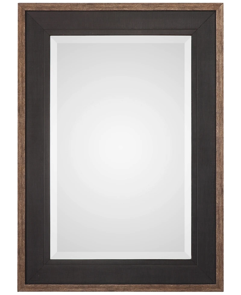 Uttermost Staveley Rustic Black-Framed Mirror