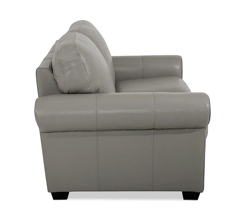 Orid 59" Leather Roll Arm Loveseat, Created for Macy's