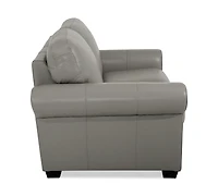 Orid 59" Leather Roll Arm Loveseat, Created for Macy's